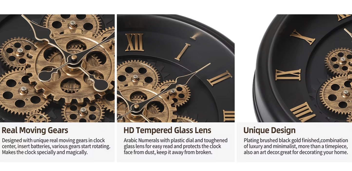 Obsidian Mechanical Clock