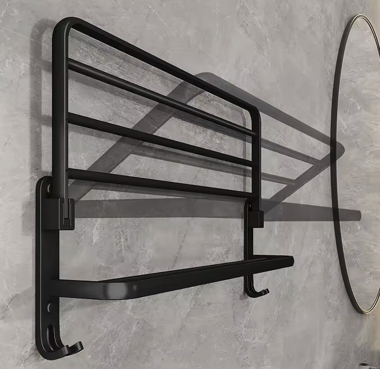 Obsidian Foldable Towel Shelf
