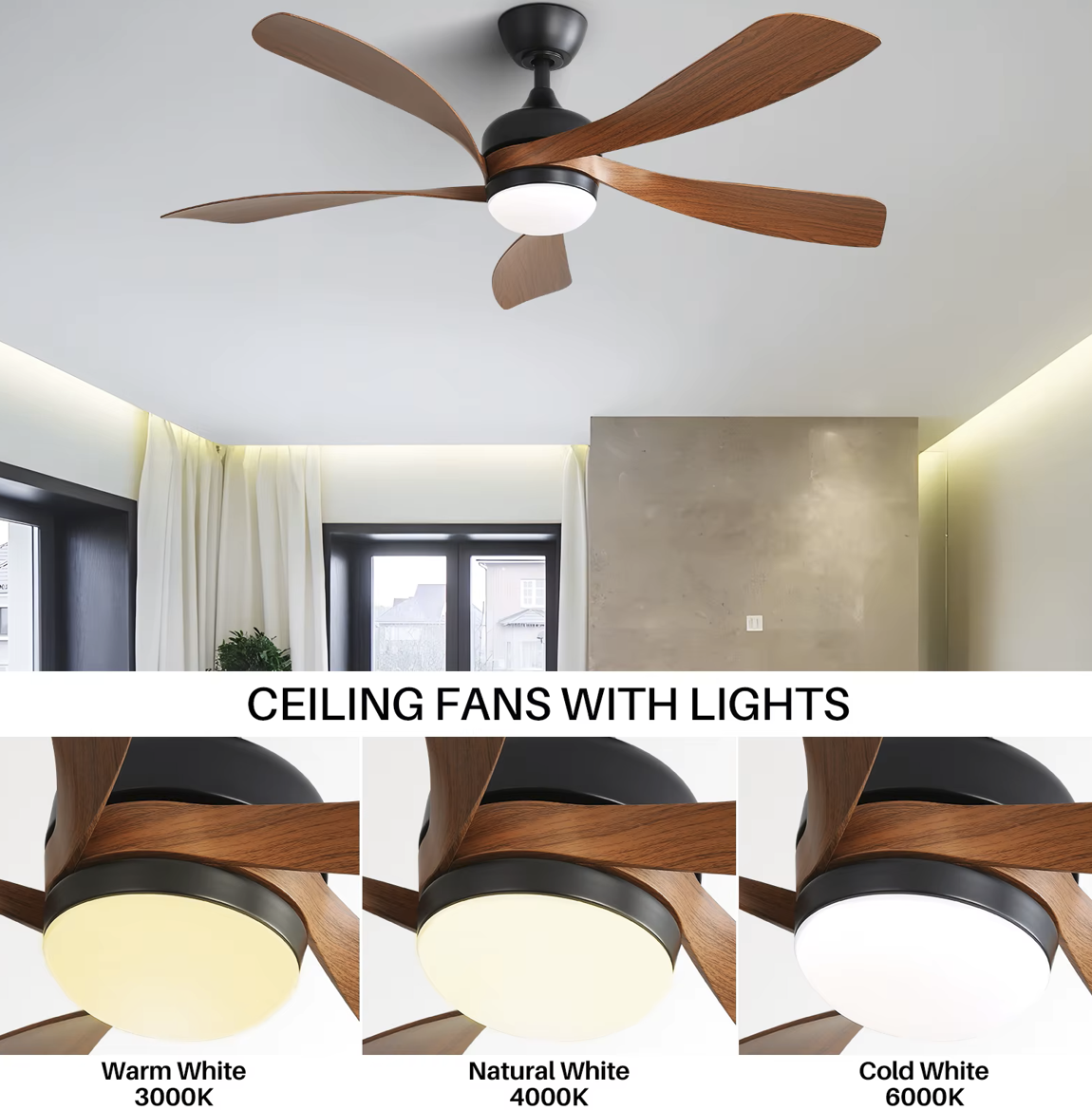 Obsidian Woodland Ceiling Fan