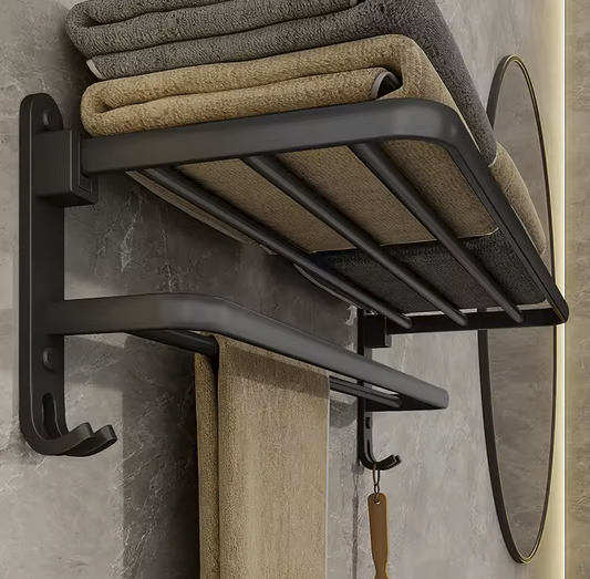 Obsidian Foldable Towel Shelf