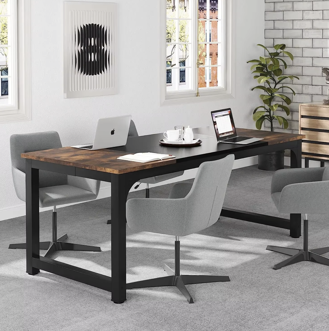 Large Obsidian Vintage Desk